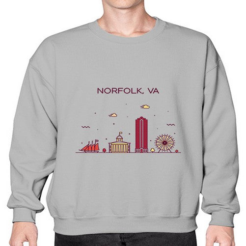 NorfolkVA 1496# - cities- Sweatshirt - Crew