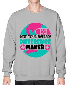 Not Your Averange Difference Maker Style Style 1139# - nurse- Sweatshirt - Crew