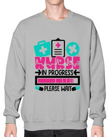 Nurse In Progress Please Wait Style Style 1160# - nurse- Sweatshirt - Crew
