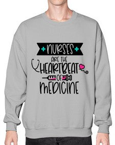 Nurses Are The Heartbeat Of Medicine Style Style 1231# - nurse- Sweatshirt - Crew