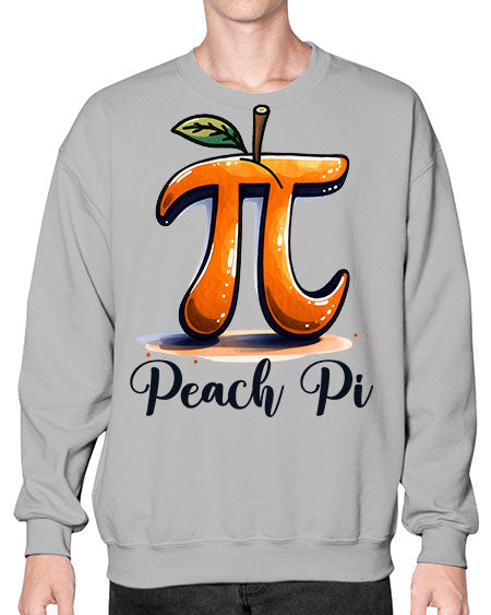 Peach Pi Math Teacher 32# - pi- Sweatshirt - Crew