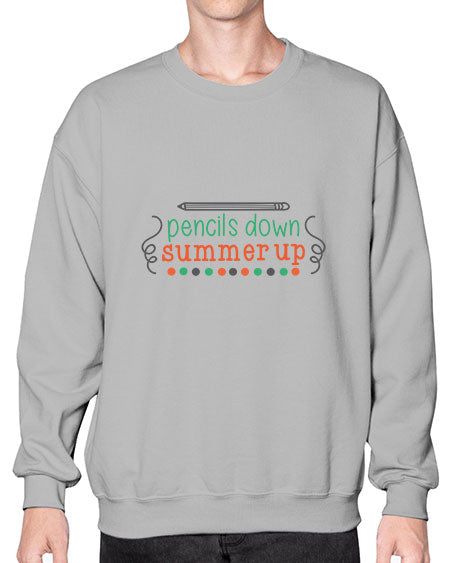 Pencils down summer up 88# - summer- Sweatshirt - Crew