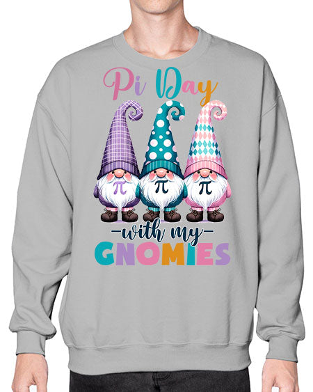 Pi Day Gnomies Funny Teacher 18# - pi- Sweatshirt - Crew
