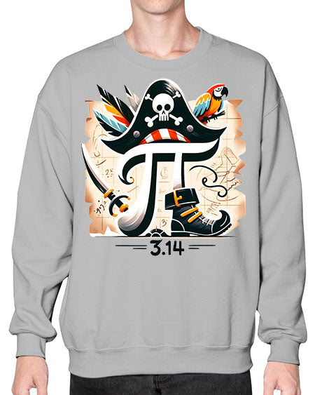 Pirate Pi Day Sublimation Design 39# - pi- Sweatshirt - Crew