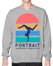 Portrait Your Perfect Form of Self 492# - yoga- Sweatshirt - Crew