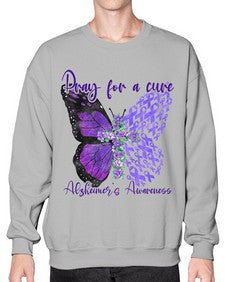 Pray For A Cure AlzheimerS Awareness 208# - alzheimers- Sweatshirt - Crew