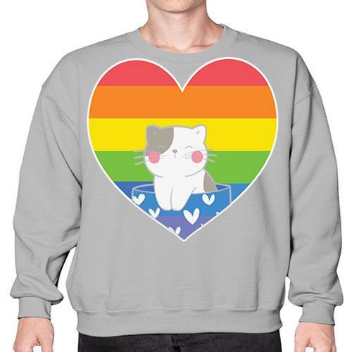 Pride Cat LGBT Kawaii Cats Anime 276# - anime- Sweatshirt - Crew