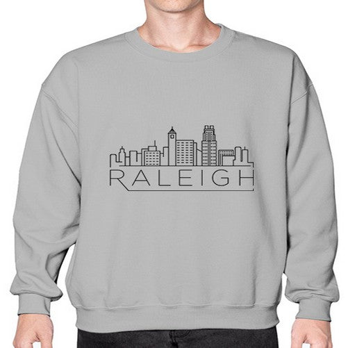 Raleigh Minimal Skyline 1707# - cities- Sweatshirt - Crew