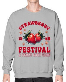 Retro Strawberry Festival 1504# - strawberry- Sweatshirt - Crew