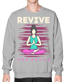 Revive and Relax 500# - yoga- Sweatshirt - Crew