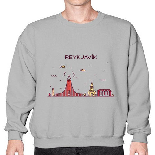 Reykjavik 1719# - cities- Sweatshirt - Crew