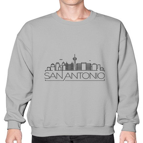 San Antonio Minimal Skyline 1773# - cities- Sweatshirt - Crew
