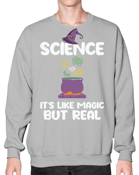 ScienceItsLikeMagicButScientistSkinite Scientist Skinite 48# - general science- Sweatshirt - Crew