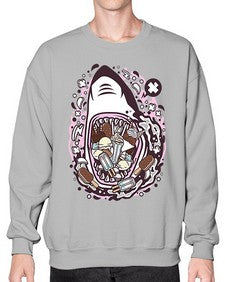 Shark Ice Cream 1523# - ice cream- Sweatshirt - Crew