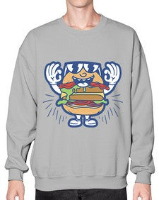 Sir burger 206# - cartoon food- Sweatshirt - Crew