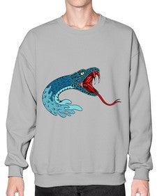 Snake 219# - cartoon animals- Sweatshirt - Crew