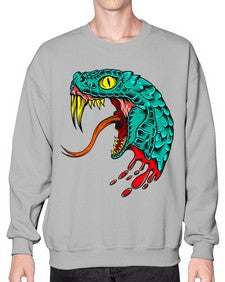 Snake 227# - cartoon animals- Sweatshirt - Crew