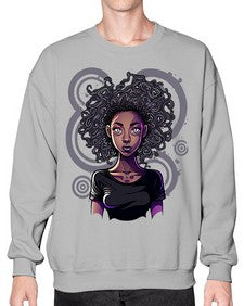 Sparkling Black Girl Design 14# - black girls or women- Sweatshirt - Crew
