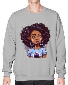 Sparkling Black Girl Design 20# - black girls or women- Sweatshirt - Crew