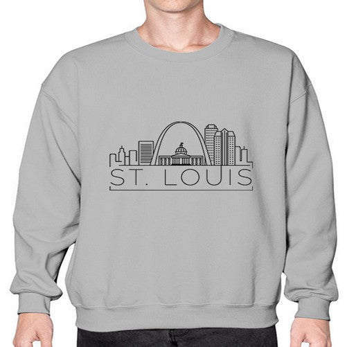 St Louis Minimal Skyline 1882# - cities- Sweatshirt - Crew