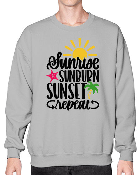 Sunrise Sunburn Sunset Repeat Style 16# - summer- Sweatshirt - Crew