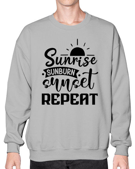 Sunrise sunburn sunset repeat 01# - summer- Sweatshirt - Crew