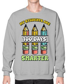 Teacher My Students Are one hundred 922# - one hundred days- Sweatshirt - Crew
