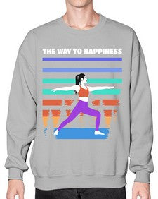 The Way to Happiness 566# - yoga- Sweatshirt - Crew