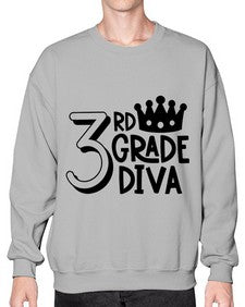 Third Grade Diva 953# - third grade- Sweatshirt - Crew