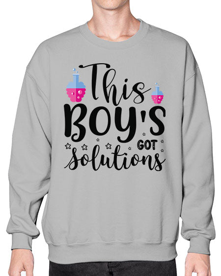 This Boy s Got Solutions 20# - general science- Sweatshirt - Crew