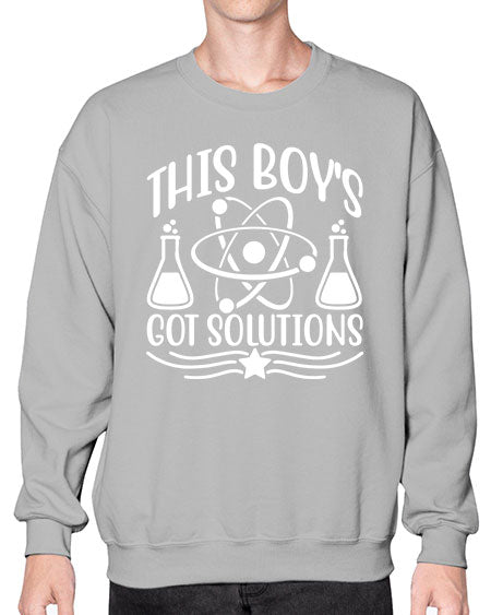 This Boy s Got Solutions 21# - general science- Sweatshirt - Crew