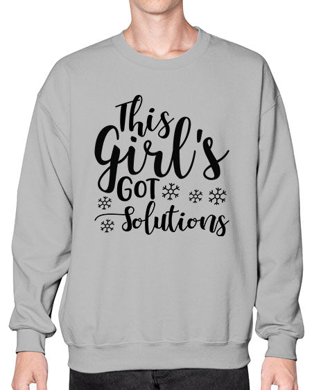This Girl s Got Solutions 17# - general science- Sweatshirt - Crew