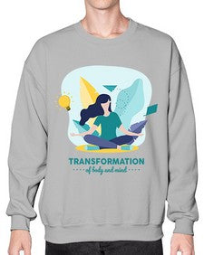 Transformation of Body and Mind 587# - yoga- Sweatshirt - Crew