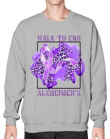 Walk o End AlzheimerS Purple Ribbon 220# - alzheimers- Sweatshirt - Crew
