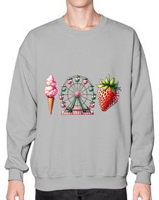 Watercolor Strawberry Fair 1693# - strawberry- Sweatshirt - Crew