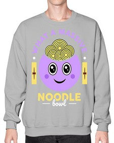 What a Massive Noodle Bowl 1698# - Ramen- Sweatshirt - Crew