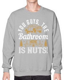 You guys the bathroom here is nuts 14# - hot rod- Sweatshirt - Crew