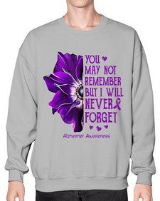 You may not remember but I will never forget alzheimer 223# - alzheimers- Sweatshirt - Crew