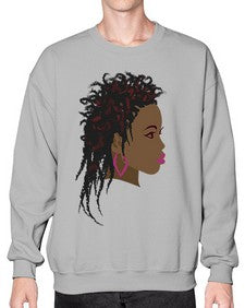 african girl 89# - black girls or women- Sweatshirt - Crew