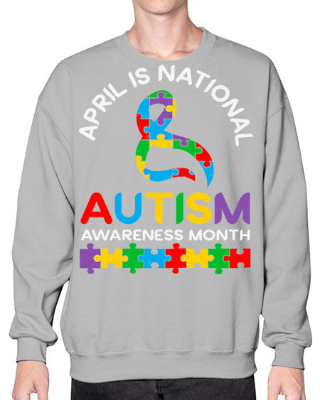april is national autism awareness 3# - autism- Sweatshirt - Crew