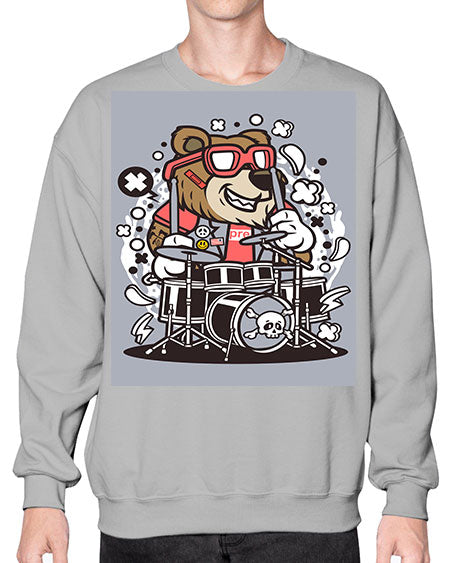bear drummer 33# - bears - animals- Sweatshirt - Crew