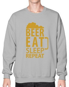 beer eat sleep 644# - beer- Sweatshirt - Crew