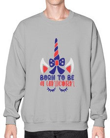 born to be a unicorn 69# - unicorn- Sweatshirt - Crew