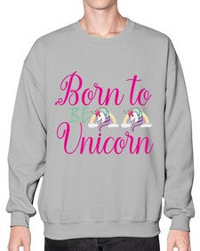 born to be unicorn 73# - unicorn- Sweatshirt - Crew