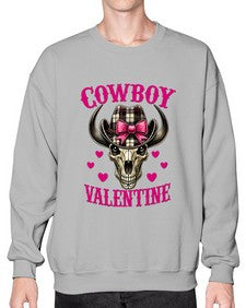 cowboy valentine western valentine 349# - western- Sweatshirt - Crew