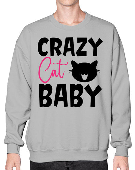 crazy cat baby Style 66# - baby- Sweatshirt - Crew