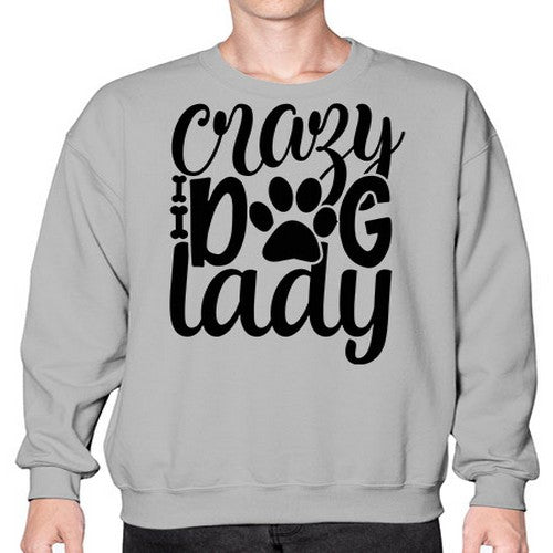 crazy dog lady Style 122# - dogs- Sweatshirt - Crew