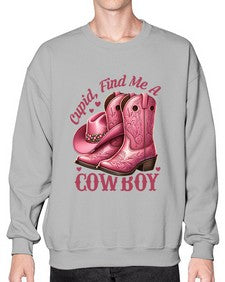 cupid find me a cowboy western 359# - western- Sweatshirt - Crew