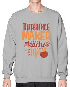 difference maker teacher life 710# - teacher- Sweatshirt - Crew