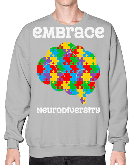 embrace neurodiversity autism awareness 87# - autism- Sweatshirt - Crew